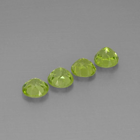 Pedras preciosas de peridoto verde natural de  ct, corte redondo, VVS-VS