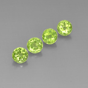 Pedras preciosas de peridoto verde natural de  ct, corte redondo, VVS-VS