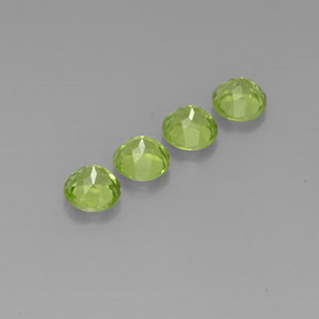 Pedras preciosas de peridoto verde natural de  ct, corte redondo, VVS-VS