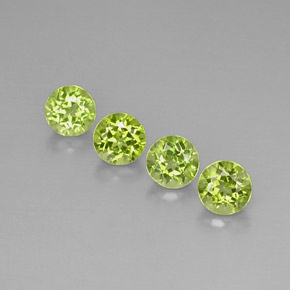Pedras preciosas de peridoto verde natural de  ct, corte redondo, VVS-VS
