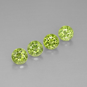 Pedras preciosas de peridoto verde natural de  ct, corte redondo, VVS-VS