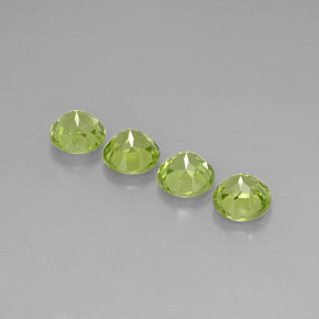 Pedras preciosas de peridoto verde natural de  ct, corte redondo, VVS-VS