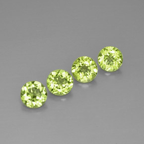 Pedras preciosas de peridoto verde natural de  ct, corte redondo, VVS-VS