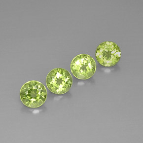 Pedras preciosas de peridoto verde natural de  ct, corte redondo, VVS-VS