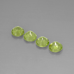 Pedras preciosas de peridoto verde natural de  ct, corte redondo, VVS-VS