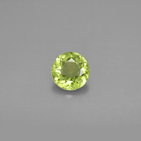 Peridoto verde natural 0,85ct, corte redondo, VS