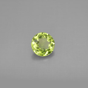 Peridoto verde natural 0,85ct, corte redondo, VS
