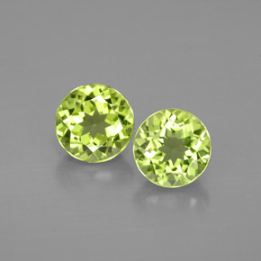 Pedras preciosas de peridoto verde natural de  ct, corte redondo, VVS-VS
