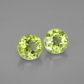 Pedras preciosas de peridoto verde natural de  ct, corte redondo, VVS-VS