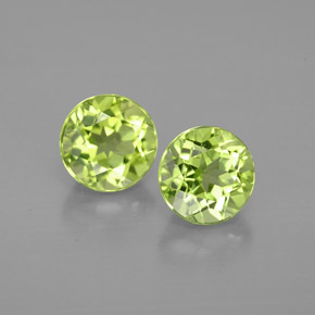 Pedras preciosas de peridoto verde natural de  ct, corte redondo, VVS-VS