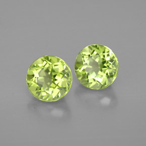 Pedras preciosas de peridoto verde natural de  ct, corte redondo, VVS-VS