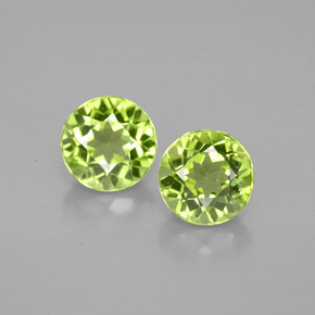 Pedras preciosas de peridoto verde natural de  ct, corte redondo, VVS-VS