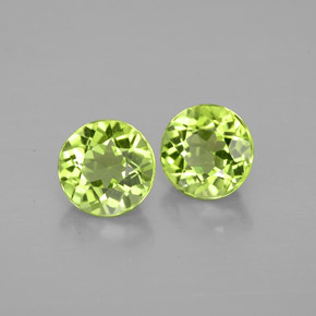 Pedras preciosas de peridoto verde natural de  ct, corte redondo, VVS-VS