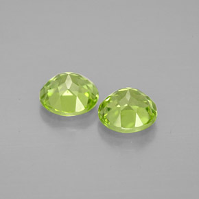 Pedras preciosas de peridoto verde natural de  ct, corte redondo, VVS-VS