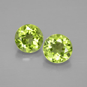 Pedras preciosas de peridoto verde natural de  ct, corte redondo, VVS-VS