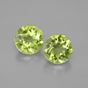 Pedras preciosas de peridoto verde natural de  ct, corte redondo, VVS-VS