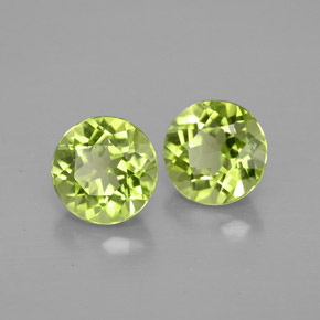 Pedras preciosas de peridoto verde natural de  ct, corte redondo, VVS-VS