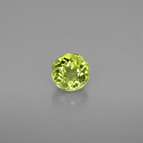 Peridoto verde natural 0,84ct, corte redondo, VS