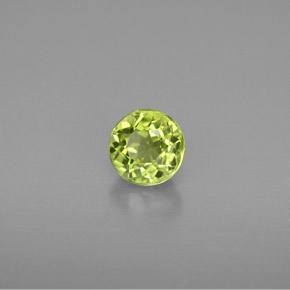 Peridoto verde natural 0,84ct, corte redondo, VS