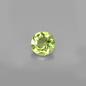 Peridoto verde natural 0,82ct, corte redondo, VS