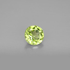 Peridoto verde natural 0,82ct, corte redondo, VS