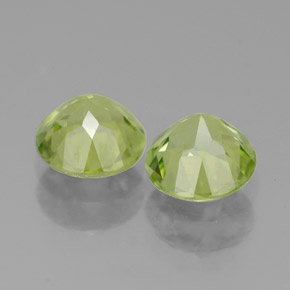 Pedras preciosas de peridoto verde natural de  ct, corte redondo, VVS-VS