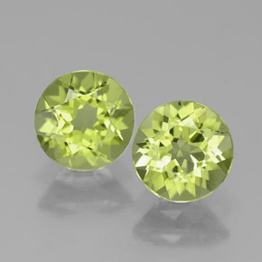 Pedras preciosas de peridoto verde natural de  ct, corte redondo, VVS-VS