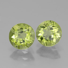 Pedras preciosas de peridoto verde natural de  ct, corte redondo, VVS-VS