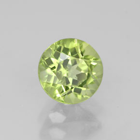 Peridoto verde natural 0,91ct, corte redondo, VS-SI