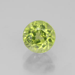 Peridoto verde natural 0,82ct, corte redondo, VS