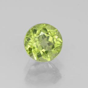 Peridoto verde natural 0,82ct, corte redondo, VS