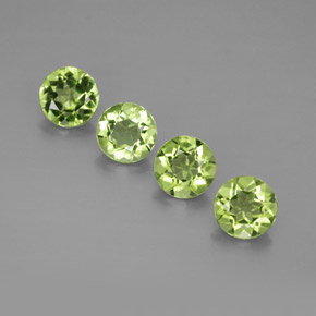 Pedras preciosas de peridoto verde natural de  ct, corte redondo, VVS-VS