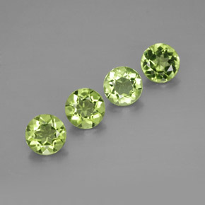 Pedras preciosas de peridoto verde natural de  ct, corte redondo, VVS-VS