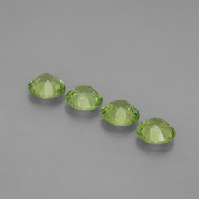 Pedras preciosas de peridoto verde natural de  ct, corte redondo, VVS-VS