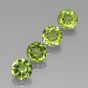 Pedras preciosas de peridoto verde natural de  ct, corte redondo, VVS-VS