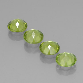 Pedras preciosas de peridoto verde natural de  ct, corte redondo, VVS-VS