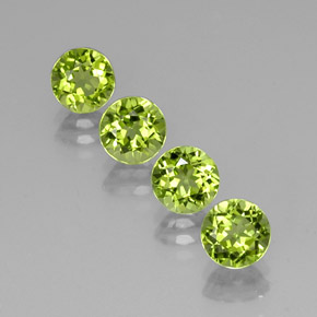 Pedras preciosas de peridoto verde natural de  ct, corte redondo, VVS-VS