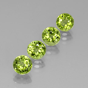 Pedras preciosas de peridoto verde natural de  ct, corte redondo, VVS-VS