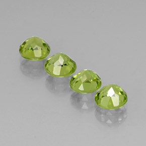 Pedras preciosas de peridoto verde natural de  ct, corte redondo, VVS-VS