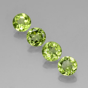 Pedras preciosas de peridoto verde natural de  ct, corte redondo, VVS-VS
