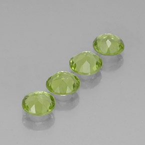 Pedras preciosas de peridoto verde natural de  ct, corte redondo, VVS-VS