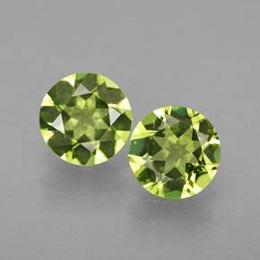 Pedras preciosas de peridoto verde natural de  ct, corte redondo, VVS-VS