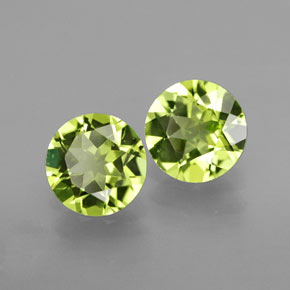 Pedras preciosas de peridoto verde natural de  ct, corte redondo, VVS-VS