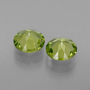 Pedras preciosas de peridoto verde natural de  ct, corte redondo, VVS-VS