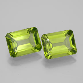 Pedras preciosas de peridoto verde natural de  ct, corte esmeralda, VS