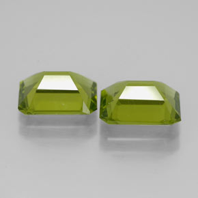 Pedras preciosas de peridoto verde natural de  ct, corte esmeralda, VVS-VS