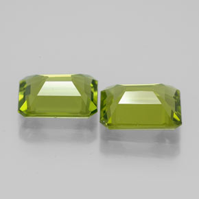 Pedras preciosas de peridoto verde natural de  ct, corte esmeralda, VVS-VS