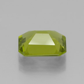 Peridoto verde natural 1,92ct, corte esmeralda, VS