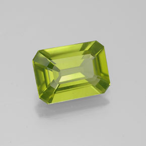 Peridoto verde natural 1,75ct, corte esmeralda, VVS-VS