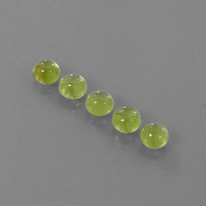 Pedras preciosas de peridoto verde natural de  ct, corte redondo, transparente